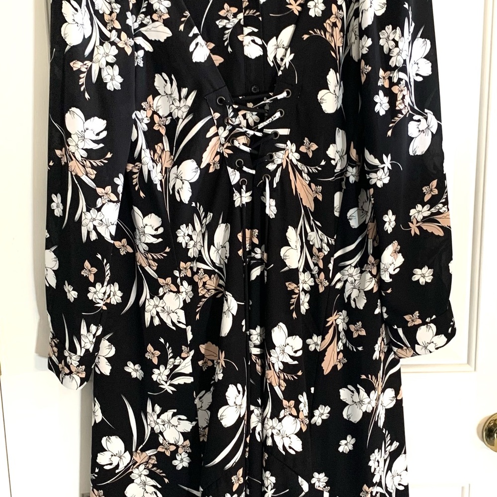 Floral Black Dress